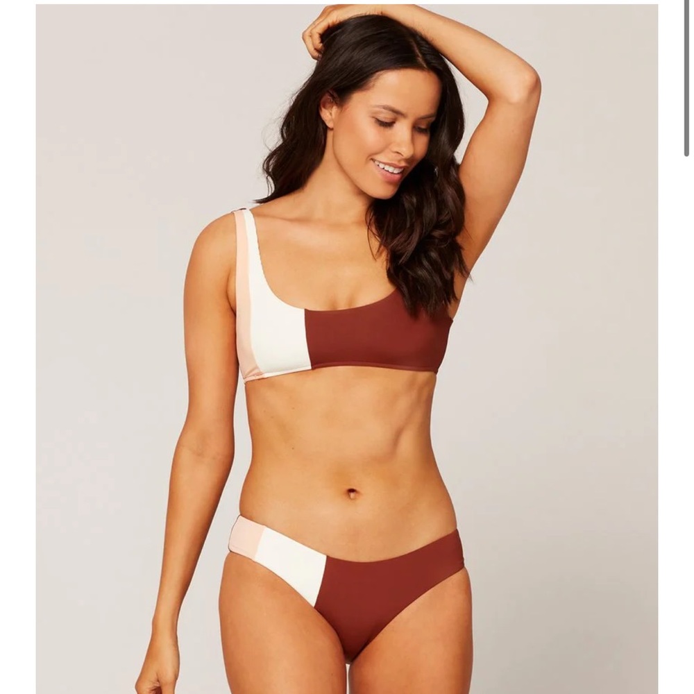 NWT L*Space - Ibiza Top in Cream/Desert/Tobacco
